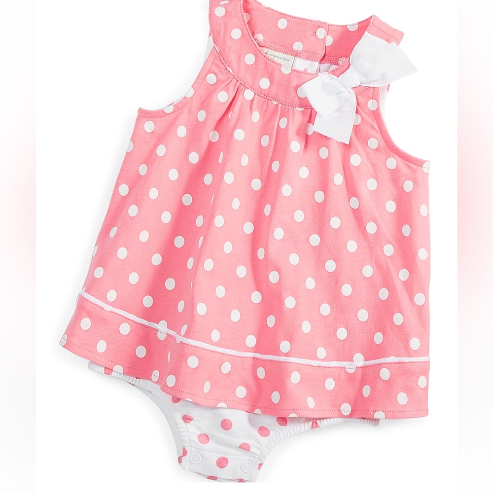 Pink Polka Dot Sunsuit